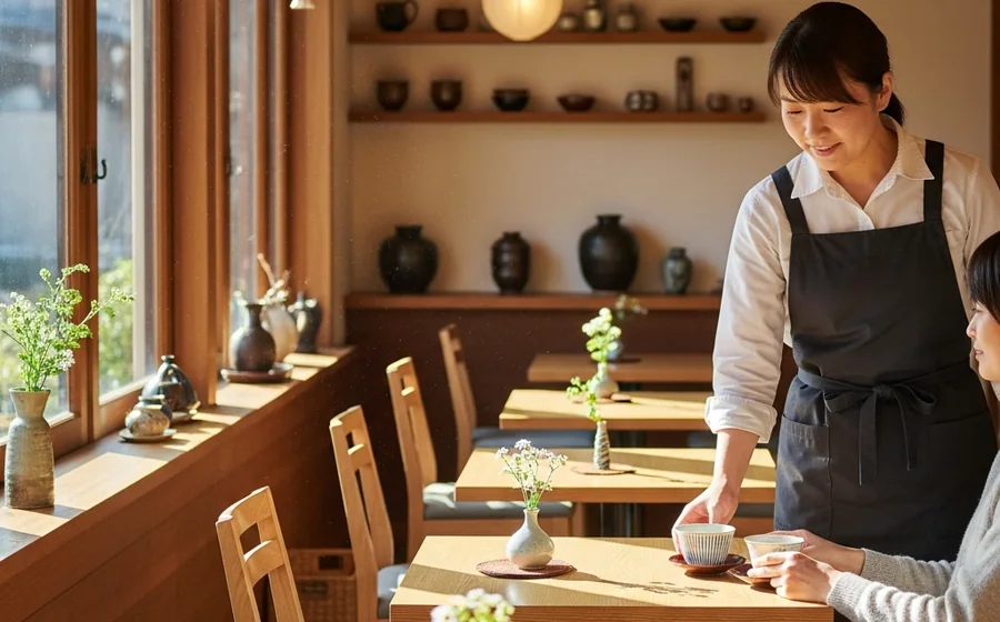 カフェ・飲食店の店内の様子